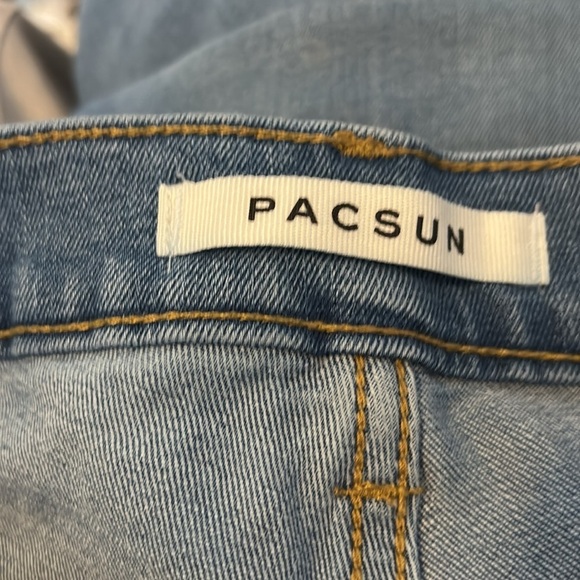Pacsun men’s blue light wash stacked skinny jeans size 30 - Picture 9 of 12
